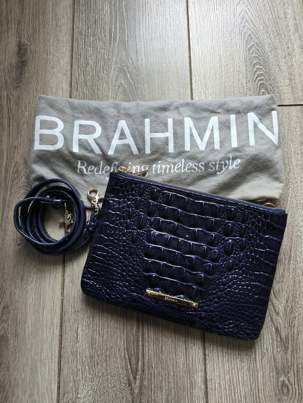 Brahmin Croc Crossbody Bag